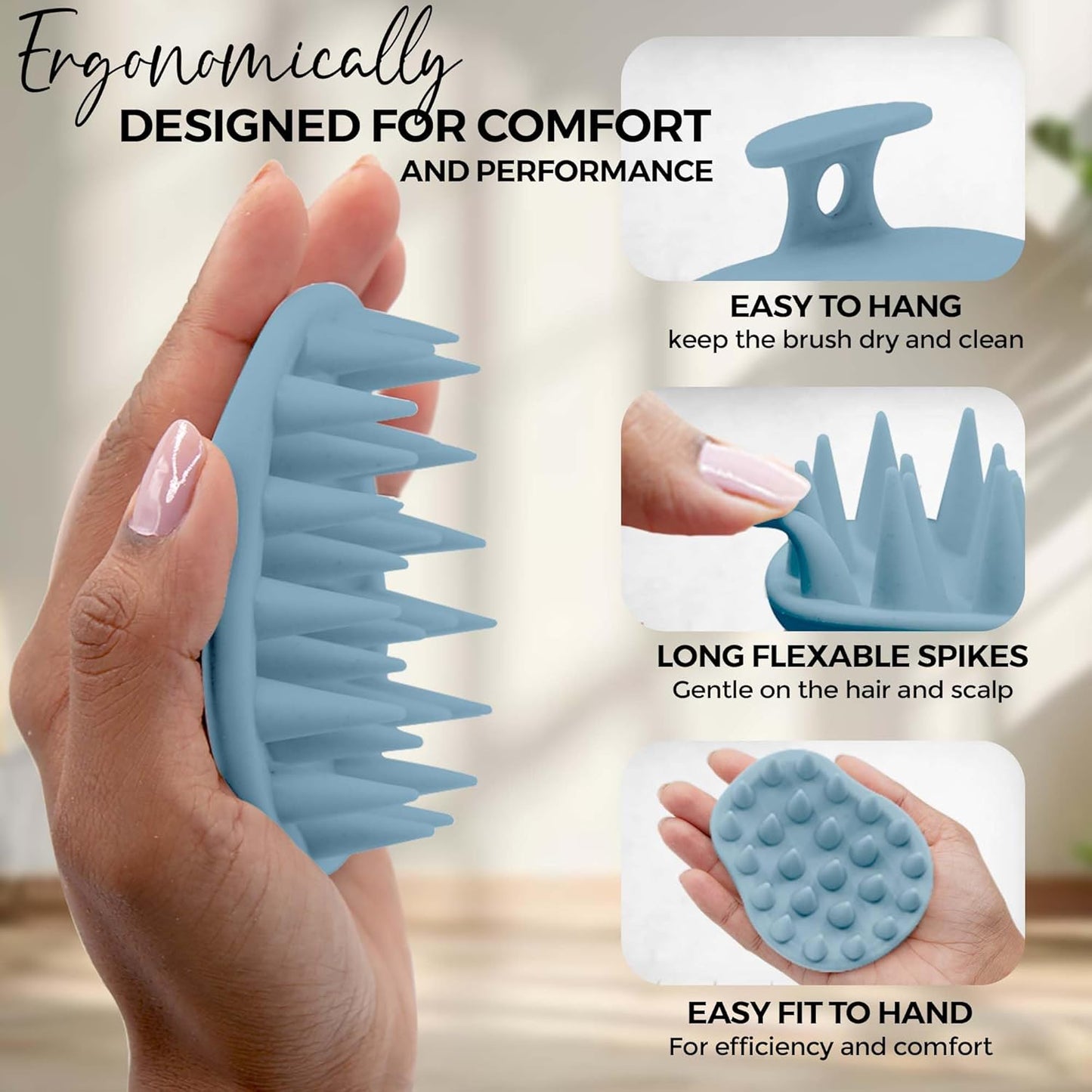Silicone Scalp Scrubber for Healthy Hair Growth